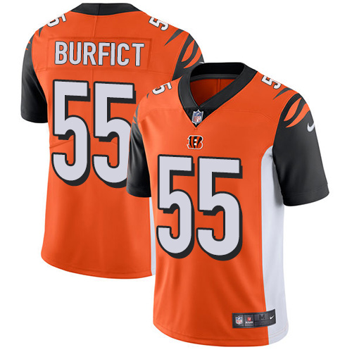 Nike Bengals #55 Vontaze Burfict Orange Alternate Men's Stitched NFL Vapor Untouchable Limited Jersey